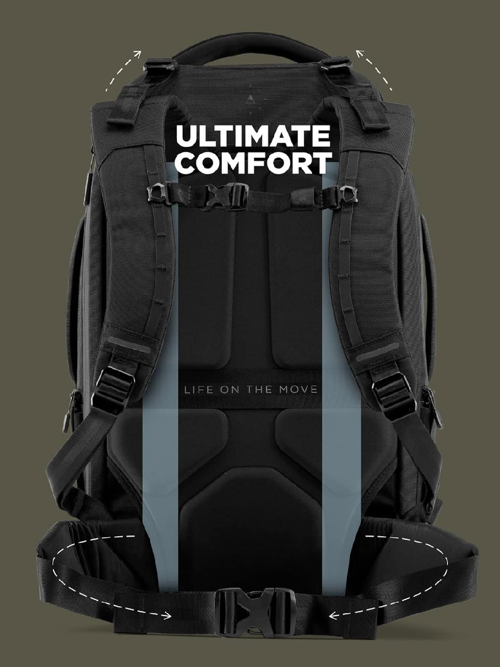 NOMATIC Navigator Travel Backpack 32L with 9L Built-In Expansion