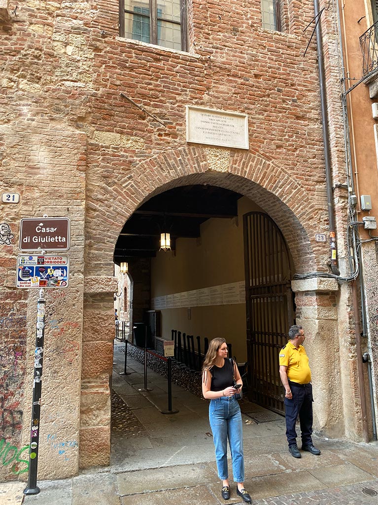 Entrance to Juliet's House in Verona Italy