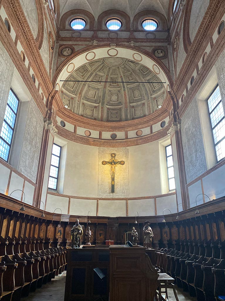 The cross at the Convent of Santa Maria delle Grazie in Milan Italy