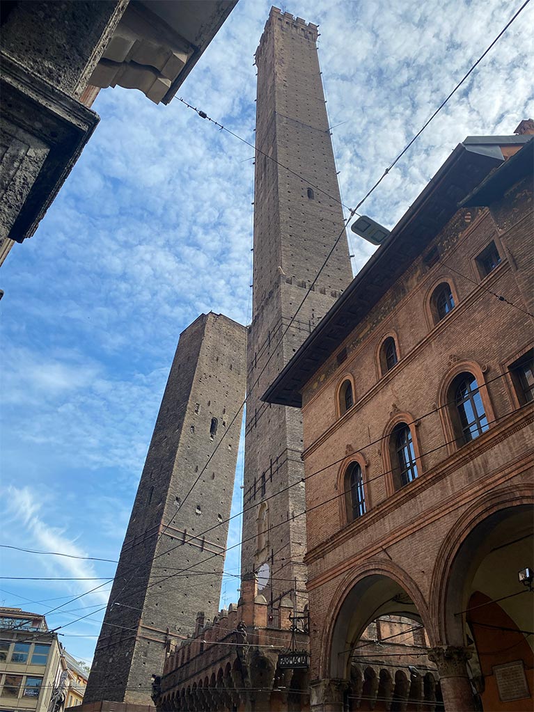 Torre degli Asinelli at the University of Bologna in Bologna Italy